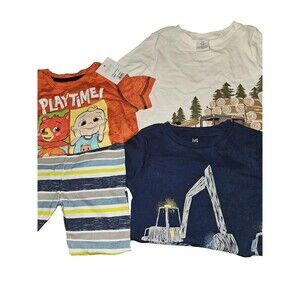 Boys Lot Of Clothes 4T New Cocamelon, Tommy Bahama, Carters